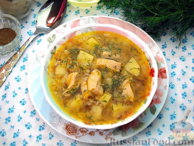 Фото к рецепту: Куриный суп с гречкой