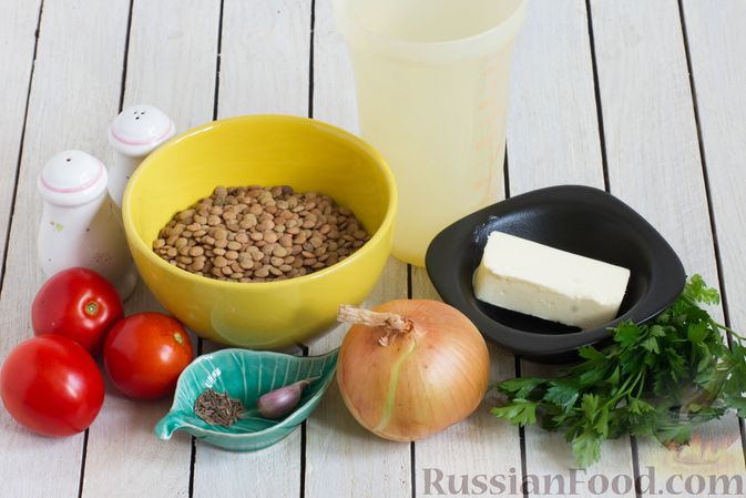 Фото приготовления рецепта: Чечевичный суп-пюре с помидорами - шаг №1