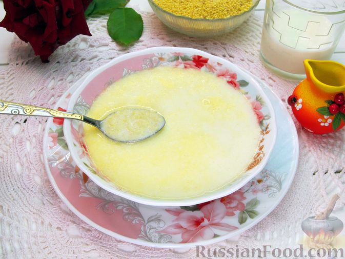 Фото приготовления рецепта: Молочный суп с пшеном - шаг №11