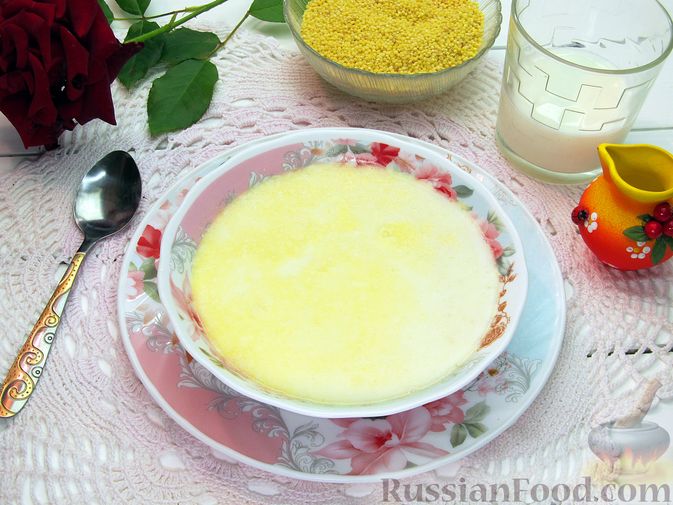 Фото приготовления рецепта: Молочный суп с пшеном - шаг №12