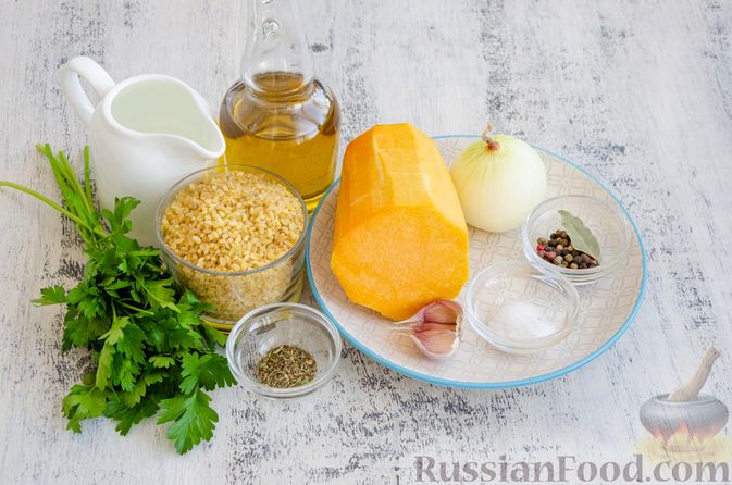 Фото приготовления рецепта: Булгур с тыквой, на сковороде - шаг №1