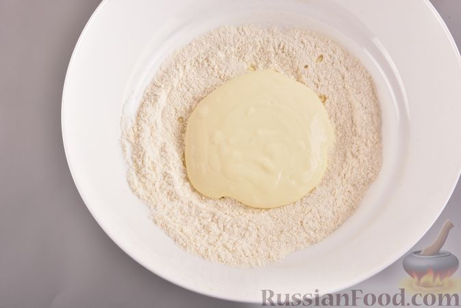 Фото приготовления рецепта: Творожный бездрожжевой хлеб - шаг №5
