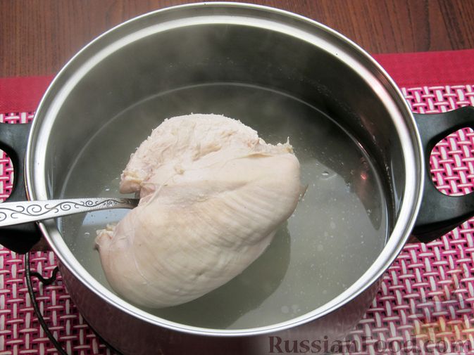 Фото приготовления рецепта: Куриный суп с капустой и томатной пастой - шаг №3