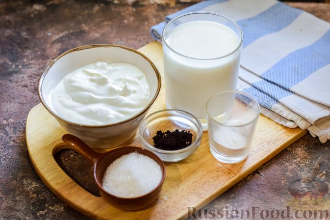Фото приготовления рецепта: Молочно-йогуртовое желе с кофе (на агар-агаре) - шаг №1
