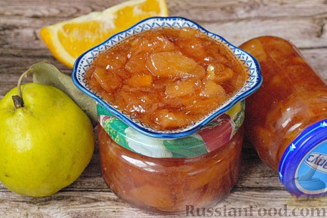 Фото к рецепту: Варенье из айвы с апельсином