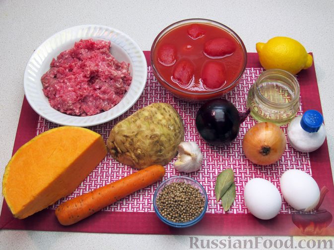 Фото приготовления рецепта: Мясные тефтели в томатно-тыквенным соусе - шаг №1