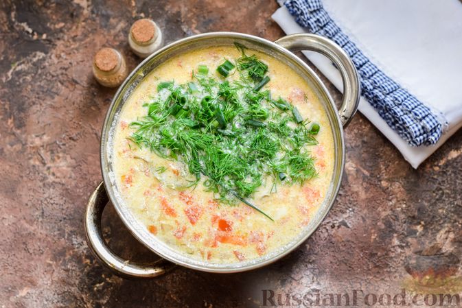 Фото приготовления рецепта: Куриный суп с корнем сельдерея, помидорами и сметаной - шаг №14