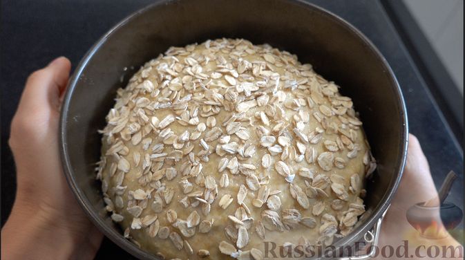 Фото приготовления рецепта: Овсяный хлеб с мёдом (по скандинавскому рецепту) - шаг №6