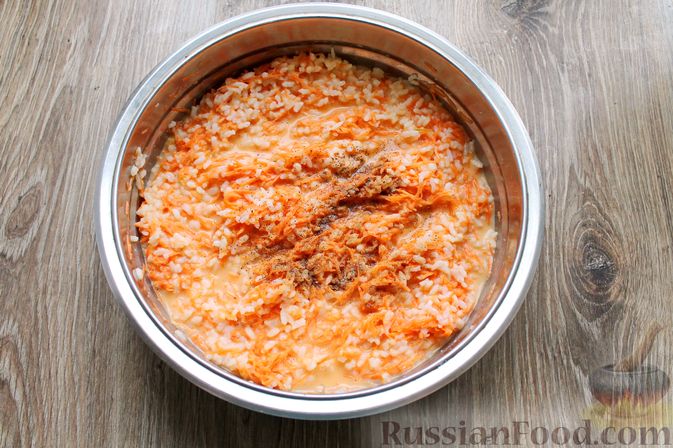 Фото приготовления рецепта: Рисовая запеканка с морковью - шаг №9