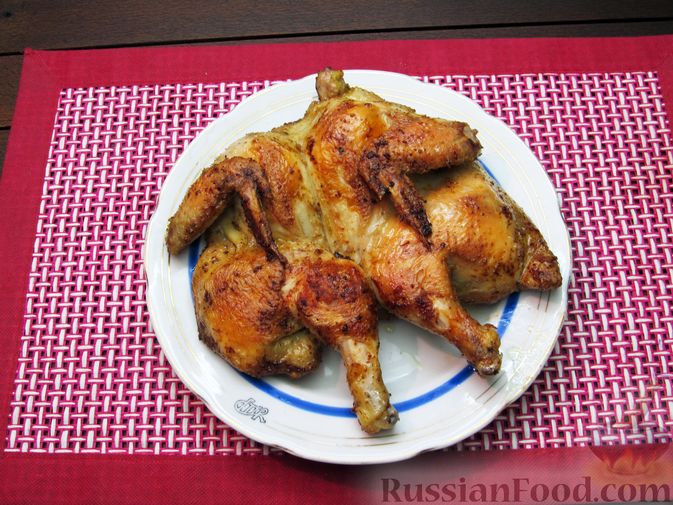 Фото приготовления рецепта: Цыплёнок табака (тапака) с лаймом - шаг №14