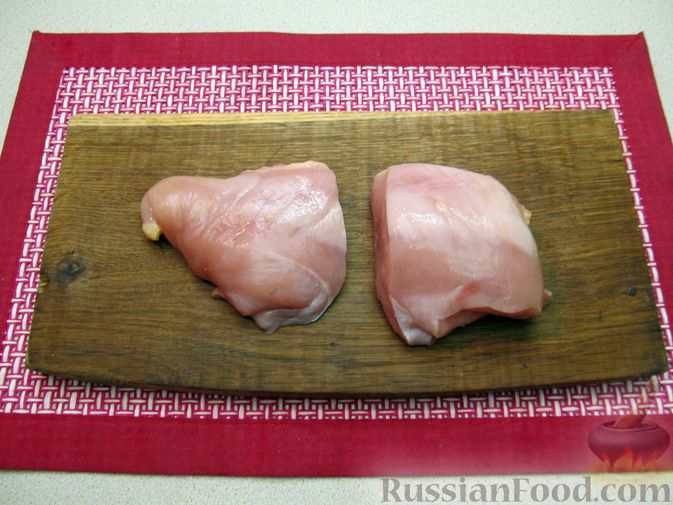 Фото приготовления рецепта: Отбивные из куриного филе в сырно-горчичном кляре - шаг №2