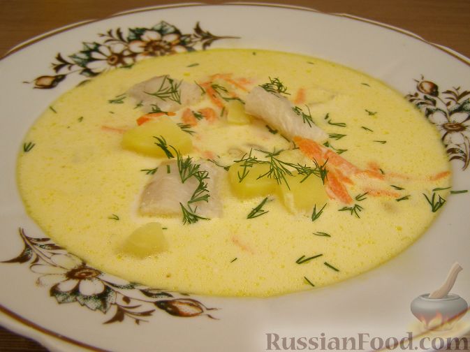 Фото приготовления рецепта: Рыбный суп со сливками - шаг №9