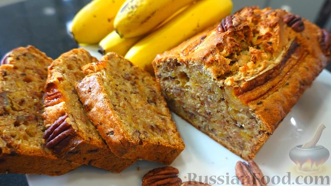 Фото к рецепту: Банановый хлеб с орехами