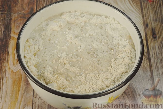 Фото приготовления рецепта: Пшенично-овсяный хлеб - шаг №3