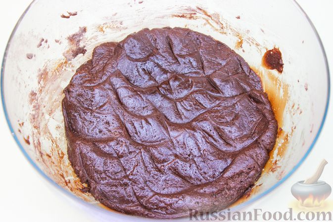 Фото приготовления рецепта: Мраморное шоколадное печенье с трещинками - шаг №4