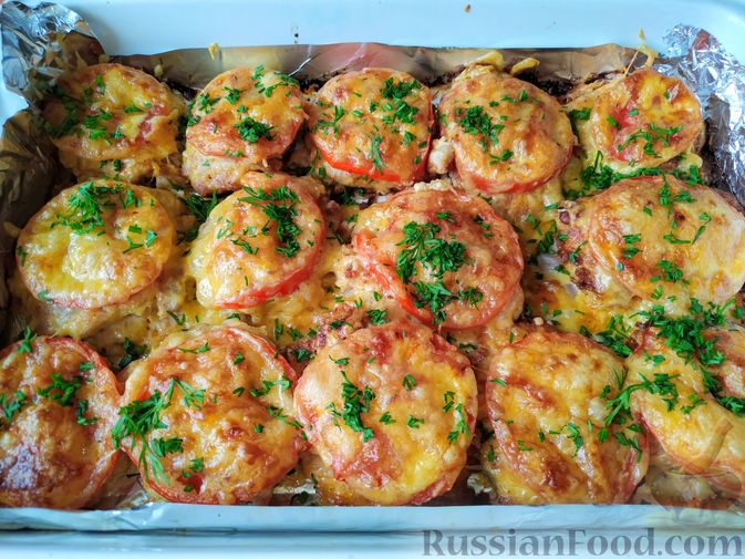 Мясные котлеты с помидорами и сыром в духовке рецепт пошаговый с фото - paraskevat.ru