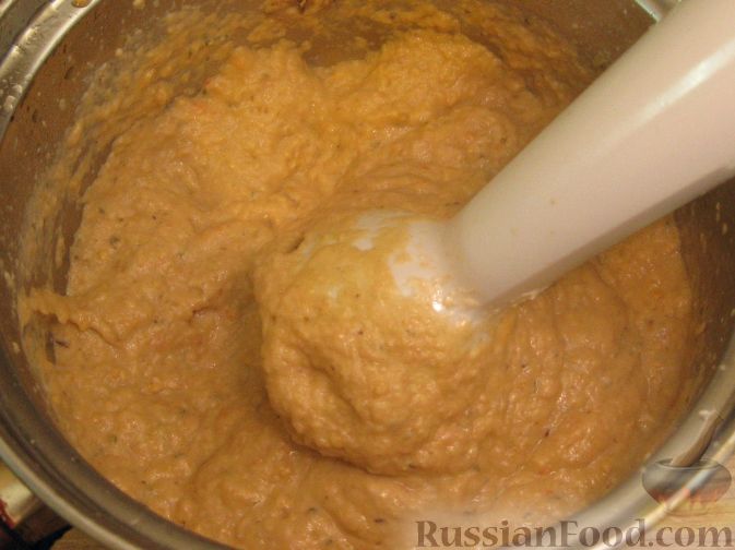 Фото приготовления рецепта: Крем-суп из баклажанов с помидорами - шаг №11