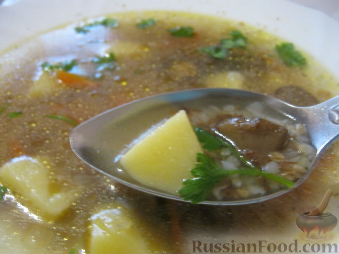 Грибной суп с гречкой рецепт