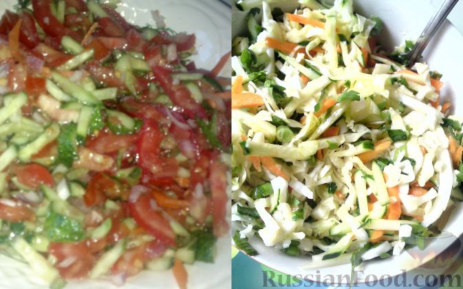 Рецепт Овощные салатики