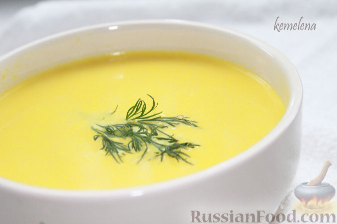 Рецепт Кукурузный крем-суп с креветками