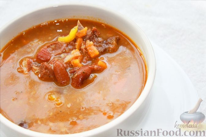 Рецепт Суп из красной фасоли с бараниной
