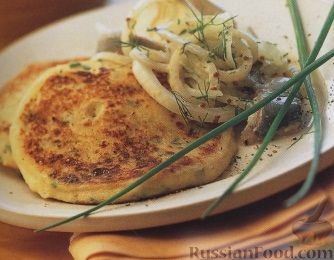 Рецепт Картофельные оладьи с сельдью