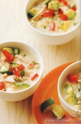Рецепт Сливочный суп с кукурузой и курятиной