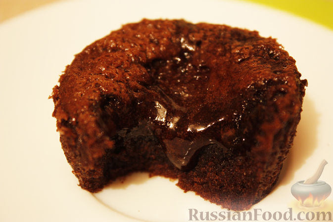 Рецепт Шоколадные кексы с жидкой начинкой