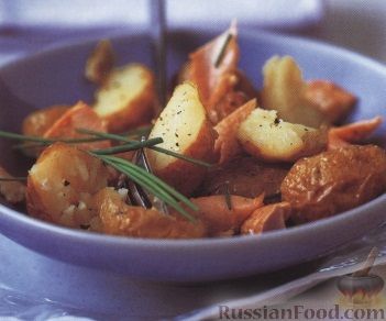 Рецепт Салат из печеного картофеля и форели