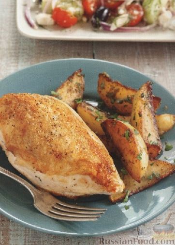Рецепт Куриное филе с жареным картофелем