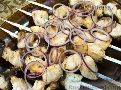Рецепт Шашлык из сома и рыбный бульон