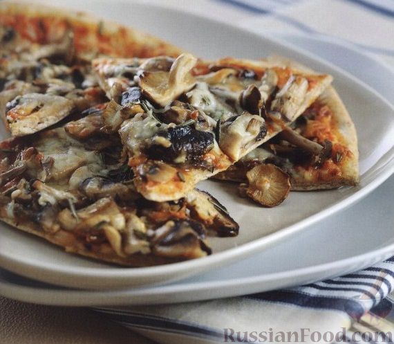 Рецепт Пицца с грибами и моцареллой