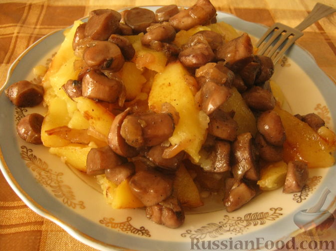 Рецепт Картофель жареный с грибами