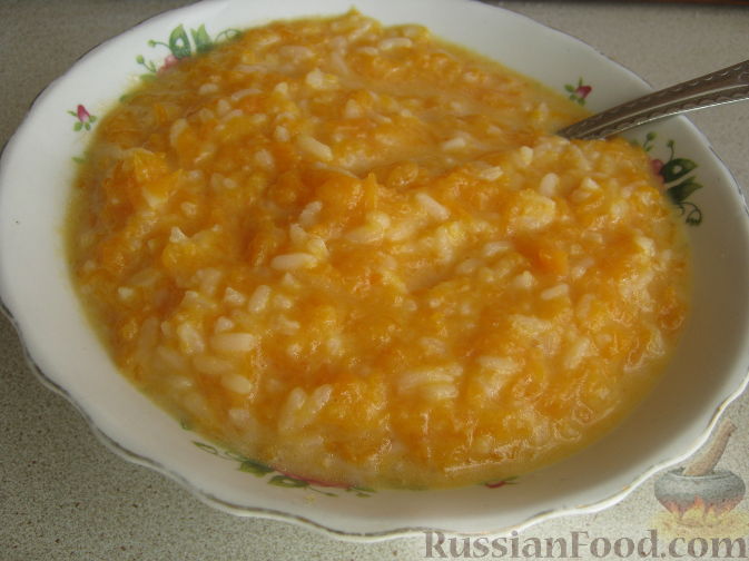 Рецепт Каша из тыквы с рисом
