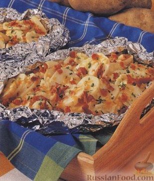 Рецепт Картофель, запеченный с сыром на гриле