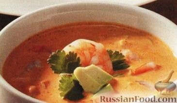 Рецепт Мексиканский суп с креветками
