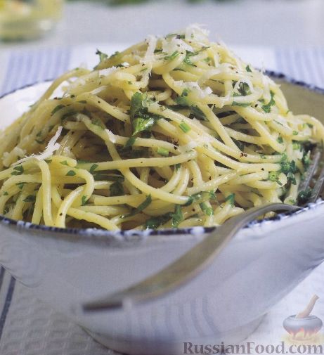 Рецепт Спагетти с петрушкой и пармезаном