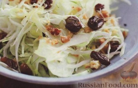 Рецепт Салат из капусты и фенхеля
