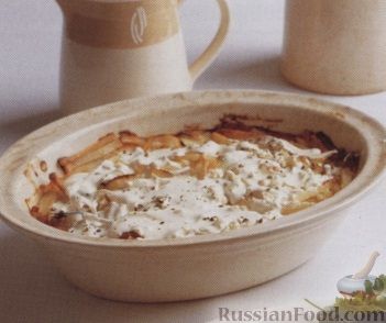 Рецепт Картофель, запеченный с тунцом в сливочном соусе
