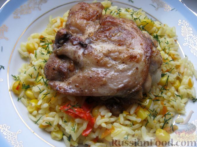 Рецепт Жареная курица на сковороде