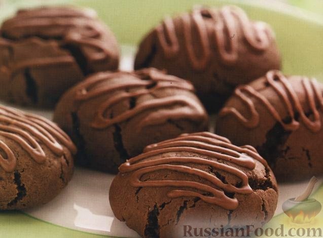 Рецепт Шоколадное печенье с миндальной глазурью