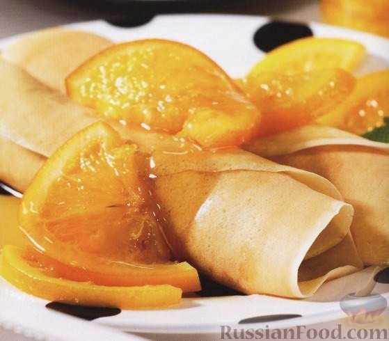 Рецепт Апельсины, консервированные с ликером «Куантро»