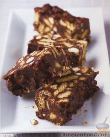 Рецепт Шоколадный десерт с печеньем
