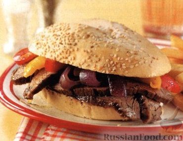 Рецепт Сэндвич с говядиной и овощами