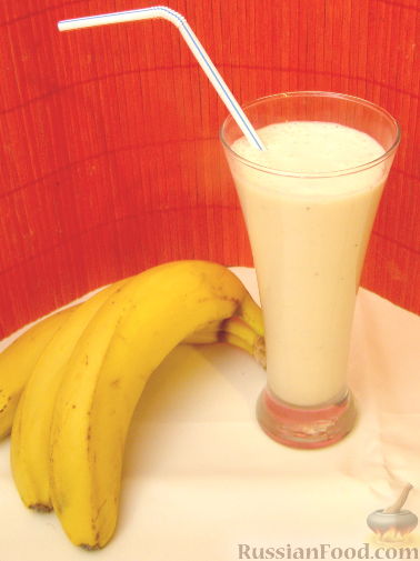 Рецепт Молочно-банановый коктейль "Сладкоежка"