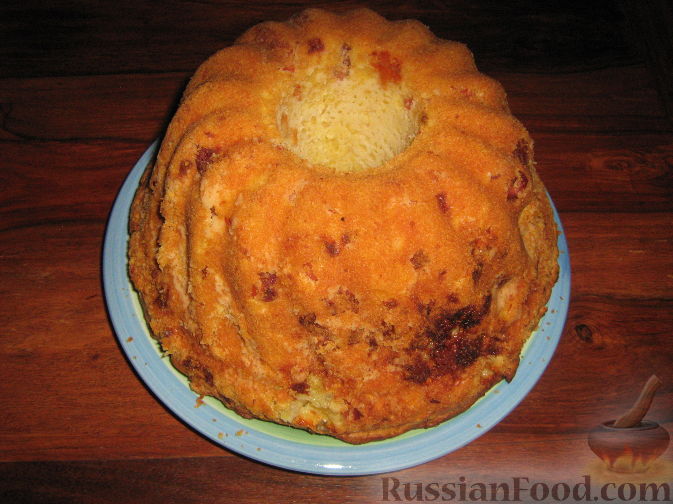 Рецепт Несладкий "кекс" с сыром и колбасой