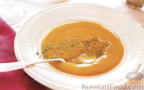 Рецепт Тыквенный суп-пюре с травяным маслом