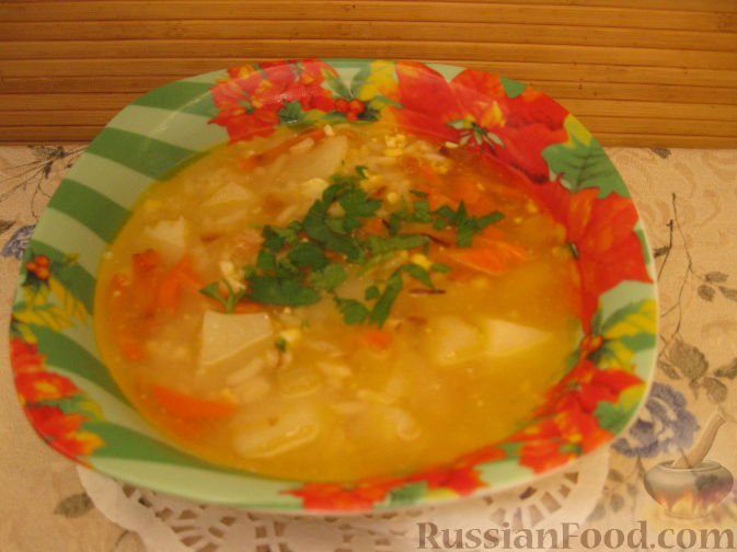 Рецепт Суп рисовый с яйцом