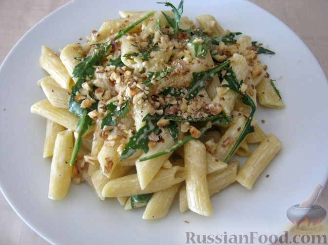 Рецепт Паста (макароны) с сыром и рукколой