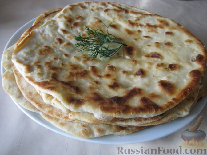Рецепт Лепешки, жаренные без дрожжей (казахская кухня)